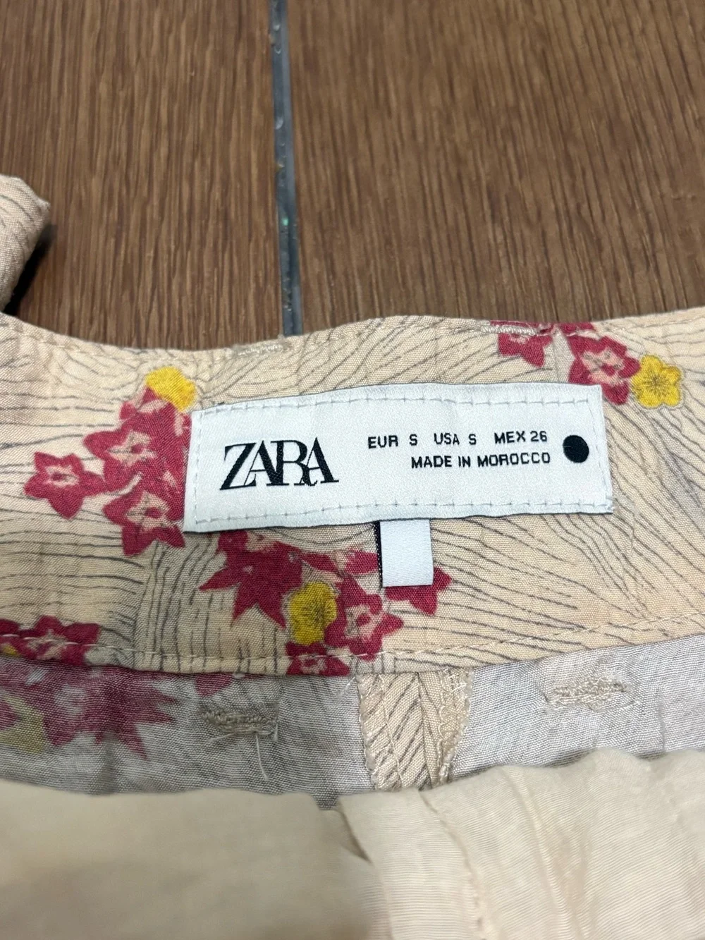 Zara Floral Cottagecore Straight Leg Pants Small